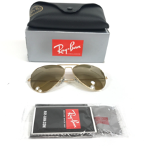 Ray-Ban Sonnenbrille Rb3025 Aviator Large Metal 001/3k Gold Mit / Silber Spiegel - $98.99