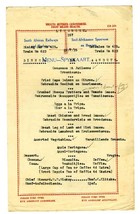 South African Railways Menu / Spyskaart &amp; South Africa Railway Map  1935 - $247.25