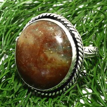 Solid 925 Silver  Bloodstone Natural Gemstone Handmade Ring Jewelry - £5.10 GBP