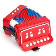 Kids Accordion Toy 10 Keys Buttons Control Mini Musical Instruments For ... - £29.53 GBP