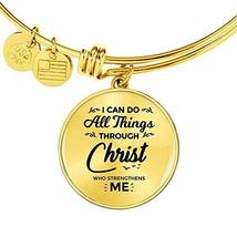 Express Your Love Gifts Christ Gives Me Strength Christian Bible Verse Circle Ba - £31.80 GBP