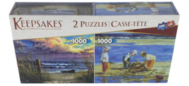Keepsakes ×2 Puzzles With Box Sure-Lox Fit A New Day  / Sand Castle Day ... - $8.97