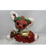 Vintage Bead Sequin Push Pin Christmas Tree Ornament Reindeer Sequence  D - $443.06 MXN