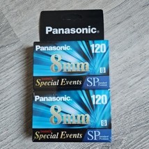 2-pack Panasonic 8MM 120 SP Video Tapes - Special Events - Standard Prem... - $7.91