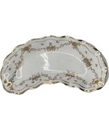 Lenwile Ardalt Hand Painted  Bone Tray Gold Trim ~ 7.5&quot; ~ 6537 Japan - €9,11 EUR