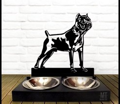 Bowl Stand,Personalized Dog Bowl, Cane Corso Dog Breed,Custom Dog Bowl,Custom Do - £85.95 GBP