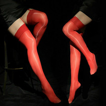 High Quality Nylon Ultra Shiny Glossy Stockings Elasticity Thigh High Pa... - £7.20 GBP