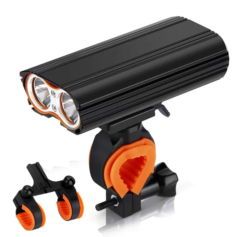 Bicycle Light Front 2 XM-L T6 LED Lumiere Velo USB Rechargeable Led Lamp Torch - £30.53 GBP+