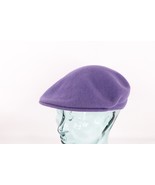 NOS Vintage 90s Streetwear Kangol Blank Wool Cabbie Newsboy Cap Purple S... - $69.56 CAD