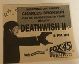Death Wish II Tv Guide Print Ad Charles Bronson TPA12 - $5.93