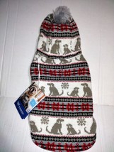 Humane Society Hooded Sweater Dog Christmas Coat Jacket Vest Small - £8.95 GBP