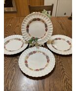 4 Vtg Copeland Spode Rose Briar Basket Weave Dinner Plates  10 1/2&quot; ENGLAND - €26,96 EUR