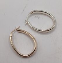 JCM Jacmel Mauritius Sterling Silver Twisted Oval Hoop Earrings - €30,05 EUR
