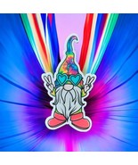 DMB Tie Dye Gnome Peace Heart Sunglasses Sticker Slap 3.5&quot; x 2&quot; Matte Fi... - £2.69 GBP