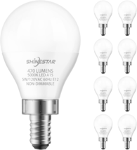 8-Pack E12 LED Ceiling Fan Light Bulbs 5000K Daylight, Small Candelabra Base 6W - £15.24 GBP