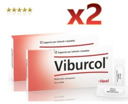 2 PACK Heel Viburcol N For nervousness and fever x12 suppositories - $29.99