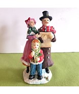 Christmas Village Accessory 3 Christmas Carolers Figurine Resin 4.75&quot; Tall - £7.06 GBP