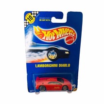 1990 Hot Wheels Blue Card #123 Lamborghini Diablo Red w/Chrome 5672 Sealed Nip - £20.51 GBP