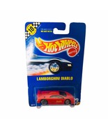 1990 Hot Wheels Blue Card #123 LAMBORGHINI DIABLO Red w/Chrome 5672 Seal... - $25.60