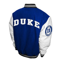 Duke Blue Devils Varsity Jacket – Royal Blue &amp; White Collegiate Bomber - $150.00+