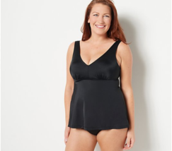 Kim Gravel x Swimsuits For All Flowy Tankini (Solid Onyx, 6) A480669 - £21.32 GBP