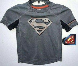 Superman Boys Short Sleeve Pullover T-Shirt X-Large (14-16) Grey Orange Black - £8.57 GBP