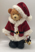 Russ Berrie vintage Santa teddy bear figurine figure decoration Christmas - $11.75