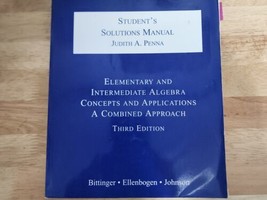 Student&#39;s Solutions Manual Ser.: Elementary and Intermediate Algebra : C... - $19.27