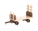 Large Wooden HAY WAGON Walnut &amp; Maple Wood Farm Toy USA Handcrafted - $109.97