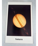 Vintage 90s Solar System Astronomy Flashcard Postcard Saturn Photo 7.5&quot;x4&quot; - £5.60 GBP