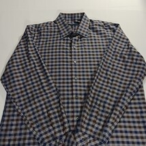 Zachary Prell Long Sleeve Shirt Men’s Size XL Gray Blue Brown Plaid Button Up image 11