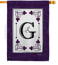 Classic G Initial House Flag Simply Beauty 28 X40 Double-Sided Banner - $36.97