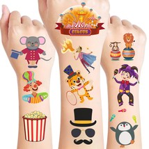 58pcs Circus Party Temporary Tattoos Circus Birthday Party Decorations S... - £14.44 GBP
