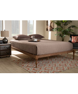 Lakota Walnut Brown Queen Size Platform Bed - €250,61 EUR