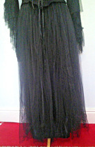 gORGEOUS Goth/Victorian/Steampunk BLACK LACY, FULL LENGTH Skirt, LINED.26"WAIST - £55.75 GBP