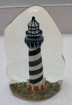 Vintage Glass Lighthouse Figure Statue Paperweight Nautical Very Nice - £7.58 GBP