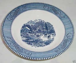 3 CURRIER &amp; IVES ROYAL CHINA SOUP CEREAL BOWLS RIM 8 1/2 - £27.40 GBP