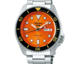 Seiko 5 Sports Full Stainless Steel Orange Dial 42.5mm Automatic Watch S... - $185.25