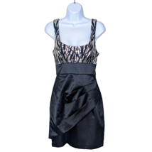 Black Evening Dress With Silver Sequined Bodice By Love Tease Size 7 - £19.16 GBP