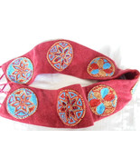 African Zulu ceremony TRIBAL BELT from South Africa with beads red and t... - £38.54 GBP