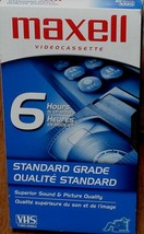 Maxell Video Cassette - Six Hours - Standard Grade - Blank VHS - BRAND NEW - £4.63 GBP