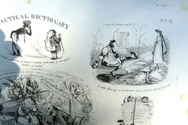 NAUTICAL DICTIONARY No 6 HENRY HEATH CARICATURE PRINT  1840 Victorian - $56.06