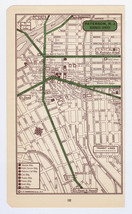 1951 Original Vintage Map Of Paterson New Jersey Downtown Business Center - £18.61 GBP