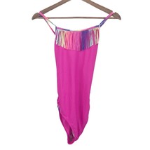 NEW So Girls  XXL(16) Swimsuit 50 UPF One Piece Hot Pink Fringe Beach Pool  - £11.61 GBP