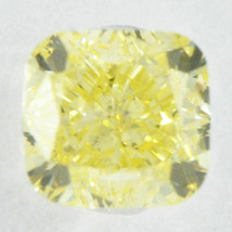 Fancy Yellow Diamond Cushion Cut Natural 0.49 Carat Loose SI2 IGI Certificate - £460.17 GBP