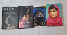 4 Strong Women Biography Books Cleopatra Queen Elizabeth Malala Princess Sultana - £22.30 GBP