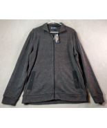 Club Room Jacket Mens Size Medium Gray Knit Cotton Long Sleeve Pockets F... - €17,58 EUR
