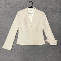 Kay Unger New York Blazer Ladies 12 Khaki Striped Preppy Casual Jacket B... - $53.78