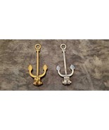 VINTAGE BRASS AND CHROME NAUTICAL ANCHOR DOOR KNOCKERS - $75.00