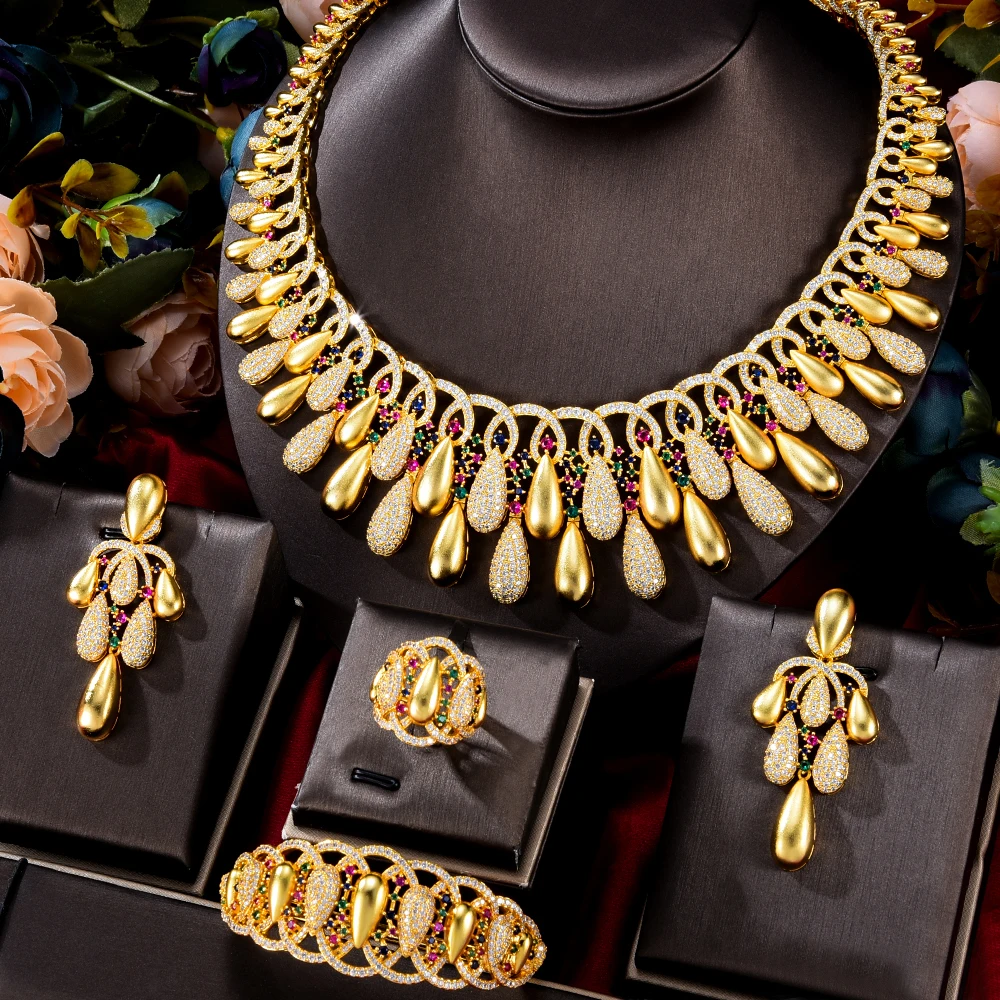 Famous Brand Bling Sequins Luxury Africa Dubai Jewelry Sets For Women We... - $325.66